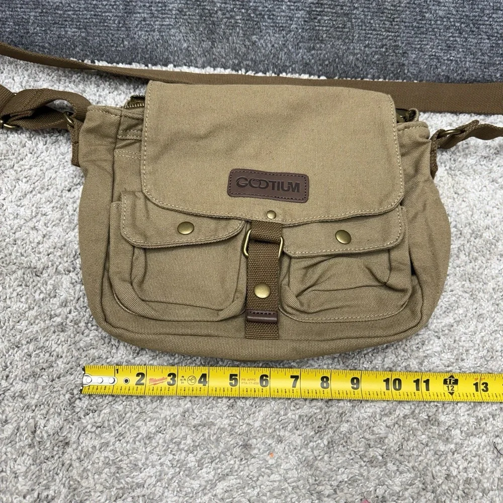Gootium Canvas Messenger Bag Crossbody Shoulder Military Bag Adjustable